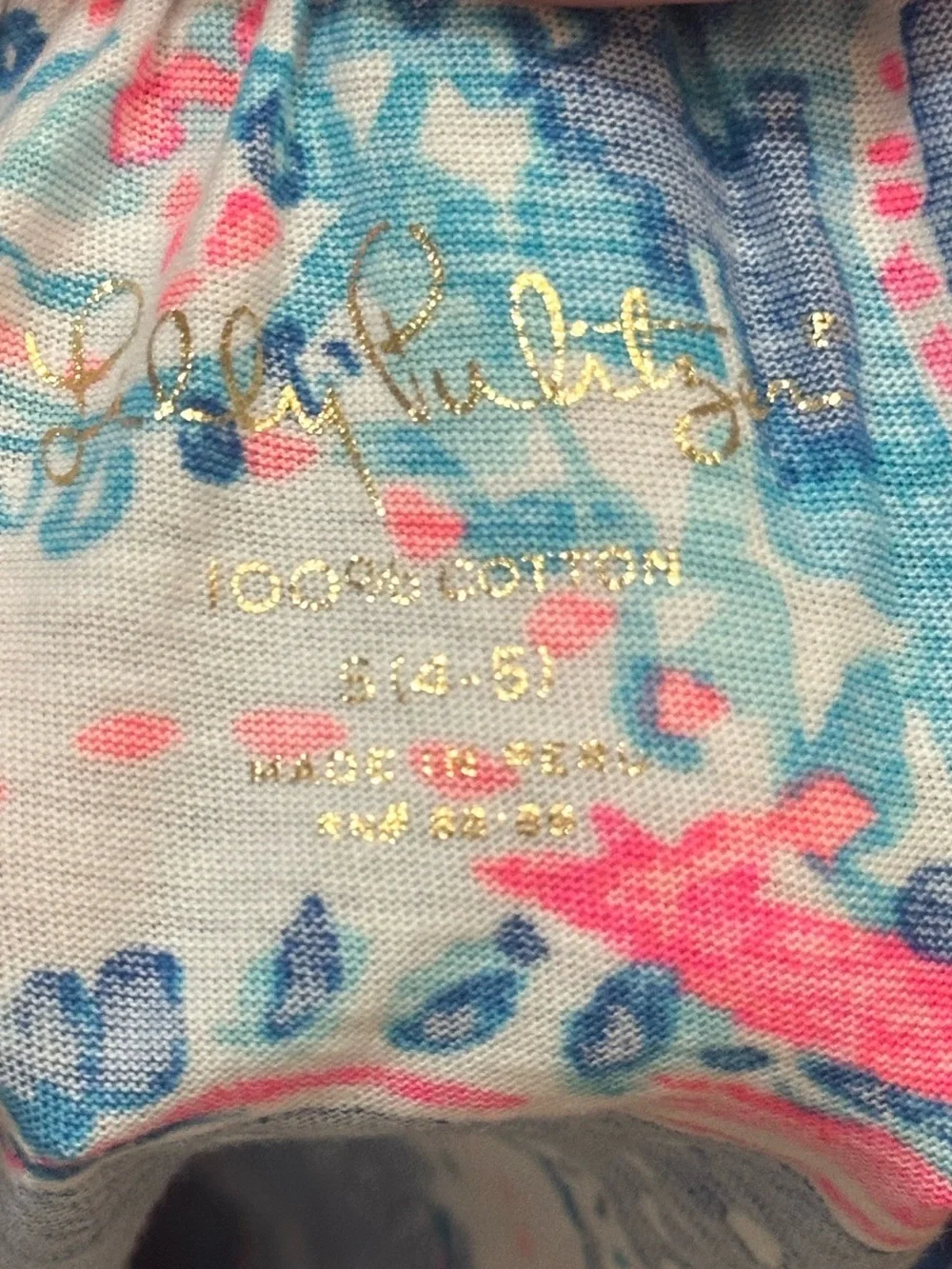 Lilly Pulitzer Girl's Mini Enna Starstruck Off Shoulder Dress 4/5 38914